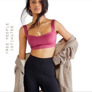 NEW! Free People Bra Naomi Longline Wide Adjustable Straps Underwire Rose Small